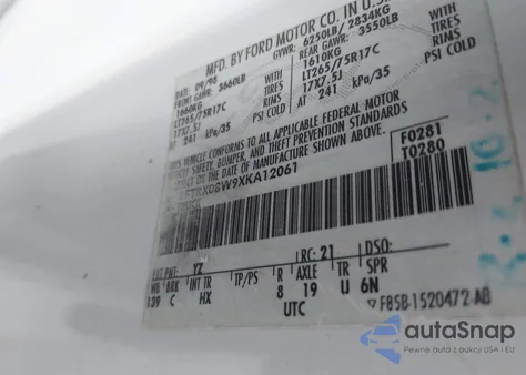 1999 Ford F-150 Lariat/Xl/Xlt из США, поврежденный, VIN 1FTRX08W9XKA12061